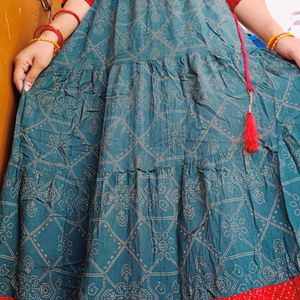 Long Kurti With Full Flare In Good Condition