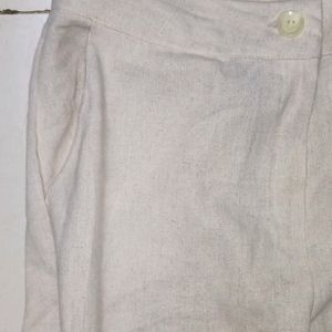 Linen Pants With Slit