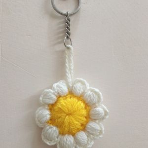 Crochet Daisy Keychain 🌼🌼