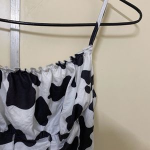 Shein Cow Print Top