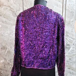 Purple Sequins Jacket