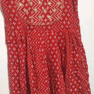 Red Sharara Suit With Dupatta For Girl 8-10 Year