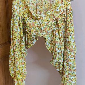 Floral Fare Patiyala Pant & OverCoat