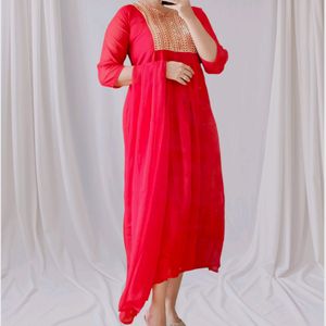 New Embroidered Kurta With Dupatta