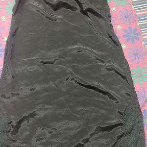 Beautiful Black Night Gown / Small Size/ SoftSatin