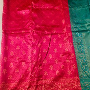 Pink Colour Banaras Silk Saree