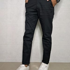 Kaulin 1006 Men's Box Design Black Cotton Trouser