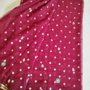 Saree With Stiched Blouse