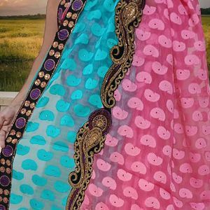 Festive Saree Net Cotton