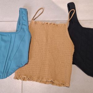 3 COMBO TANK TOP (BLUE,TAN,BLACK)