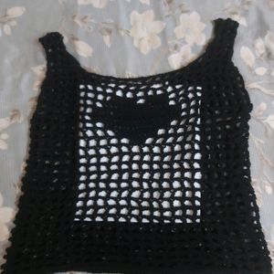 crochet mesh top