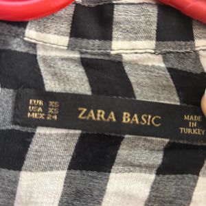 Zara Brand - Black And White Checkered Shirt