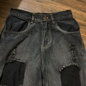 SASSAFRAS Ripped Boyfriend Fit Jeans