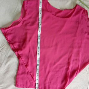 Haoxq Rose Pink Top