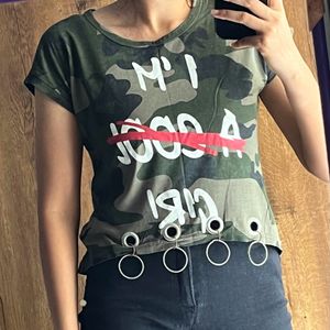 Olive Cute Crop Top