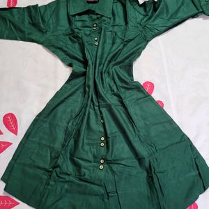 Beautiful Green Shirt Dress