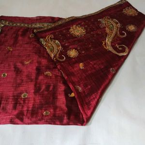 Maroon Fancy Saree