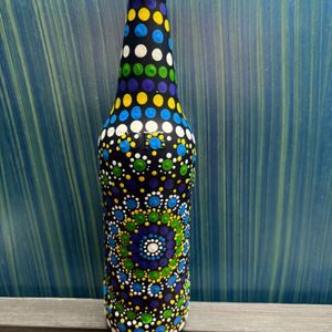 Handpainted Mandala Glass Bottles