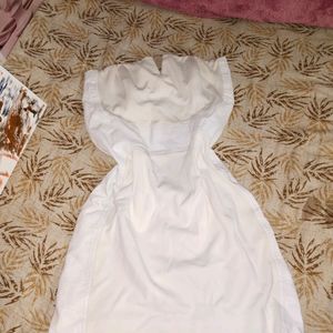 Bodycon Strapless White Dress