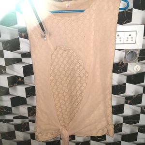 Tan Knot Top