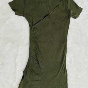 Olive Green Party Dress