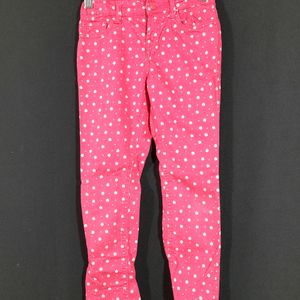 Pink Printed Pant For Girls (7-8 Years)