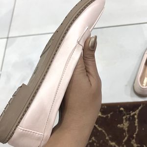 Women Loafers With Gold Buckle On Top