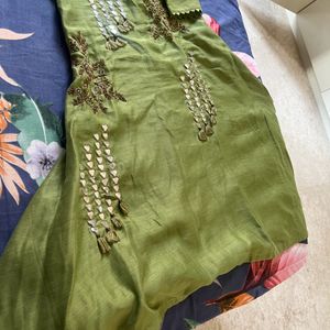 Green Part Wear Kurta