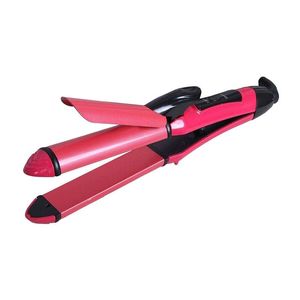 2 In 1 Hair Straightener And Curler Pink Colour