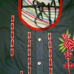 Cotton Embroidered Kurti