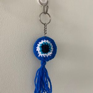 Crochet Evil Eye Keychain