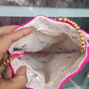 Cloth Potli Bag With Work