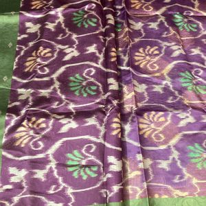 New Purple N Green Saree Without blouse  For Grabs