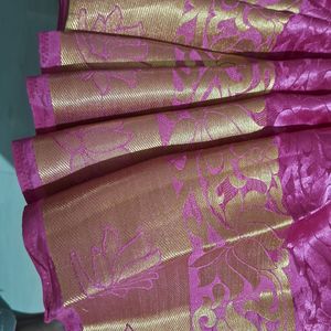 Rose Colour Festive Saree