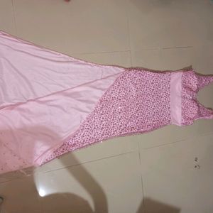 Pink Princess Slit Dress