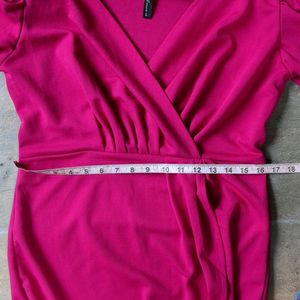 Fuschia Wrap Dress