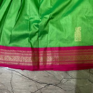 Parrot Green Parikini/ Pattu Lehenga