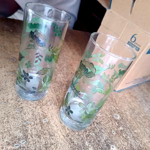 Long Glass Beautiful 😍💯Glasss Set Of 6 Pcs