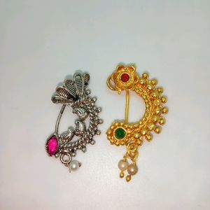 30 Rs Off Brand New Press Nath Nose Ring Combo