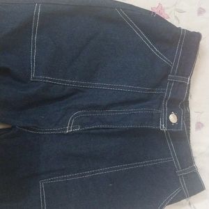 Navy Blue Cargo Jeans