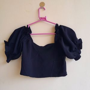 Corset Black Crop Top