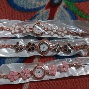 Flower  Dial metal Strap Analog