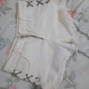 🤍White Beachy Shorts For Women's🤍