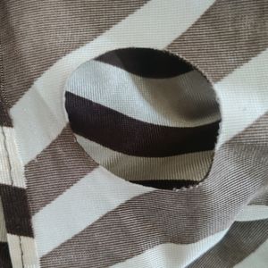 Curtains Choclate N Cream Color 7 Ft