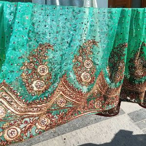 🔥💚Women Wedding Wear Tissue Saree 💚🔥