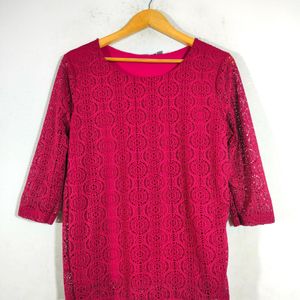 Maroon Lace Tops (Women's)