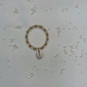 Golden-Transparent Beads Bracelet