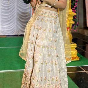 Ivory Embroidery Pretty Lehenga Set