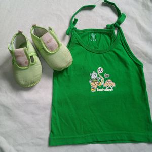 Infants Top With Free Booties