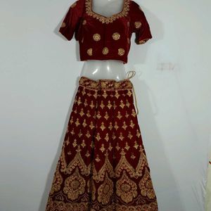 Emblished Bridal Lehenga Choli Set For Women's